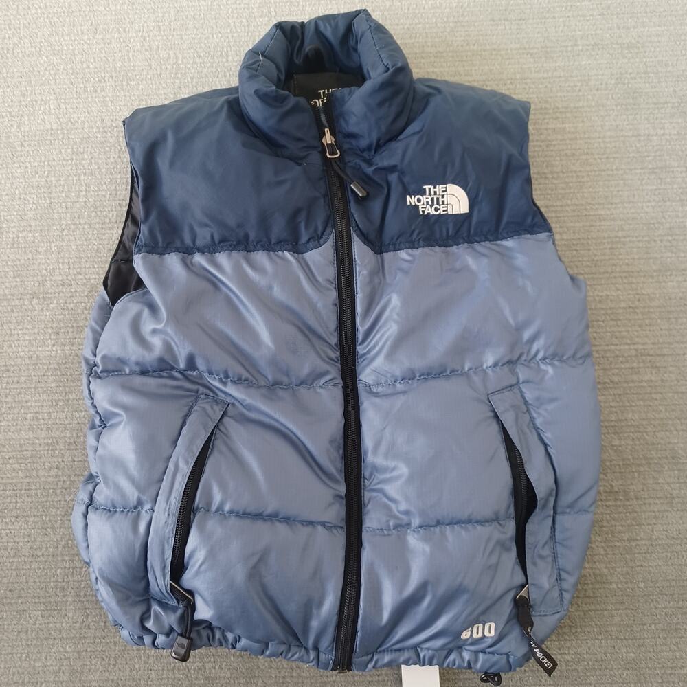 The North Face Vest Kids Size Small Blue 600 Goose Down Nuptse Streetwear